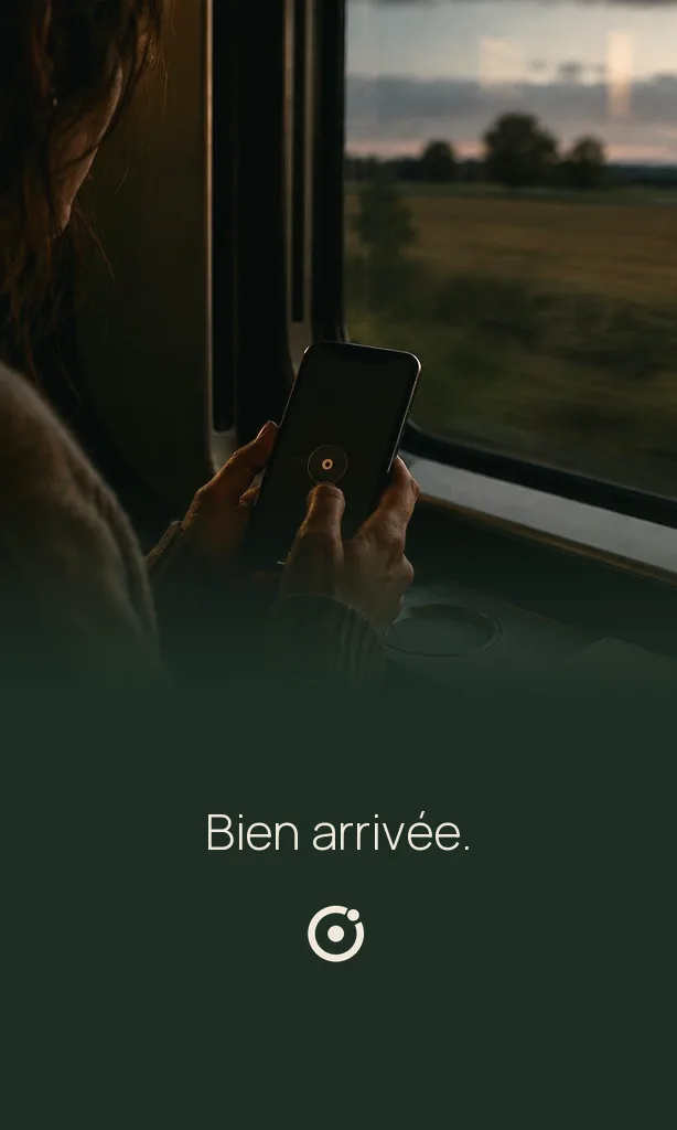 Bien arrivée.